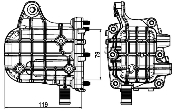 Cooler, exhaust gas recirculation - CE 4 000P MAHLE