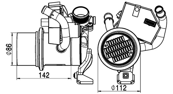 Cooler, exhaust gas recirculation - CE 5 000P MAHLE