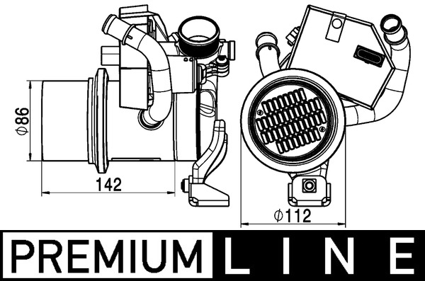 Радиатор, рециркуляция ОГ - CE 5 000P MAHLE