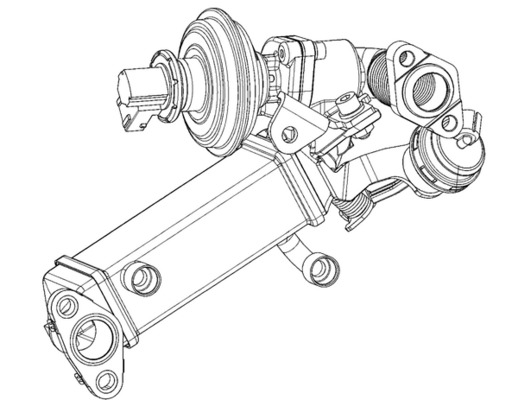 Cooler, exhaust gas recirculation - CE 7 000P MAHLE