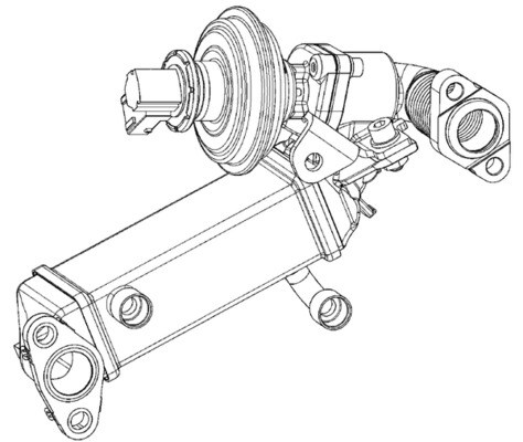 Cooler, exhaust gas recirculation - CE 9 000P MAHLE