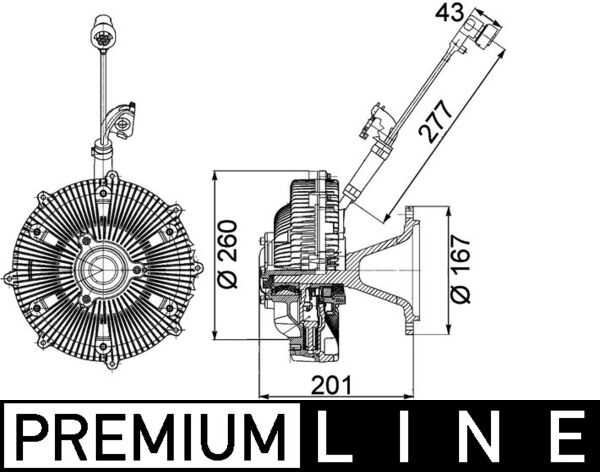 sankaba, radiatoriaus ventiliatorius - CFC 115 000P MAHLE
