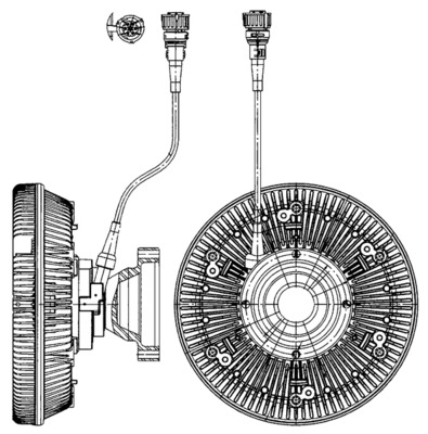 Clutch, radiator fan - CFC 226 000P MAHLE