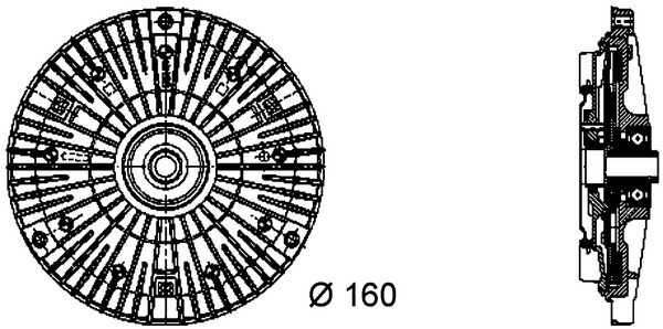 Clutch, radiator fan - CFC 52 000P MAHLE