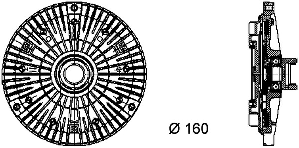 Clutch, radiator fan - CFC 57 000P MAHLE