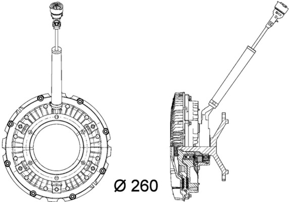 Clutch, radiator fan - CFC 90 000P MAHLE