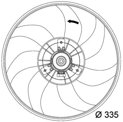 Fan, radiator - CFF 120 000P MAHLE