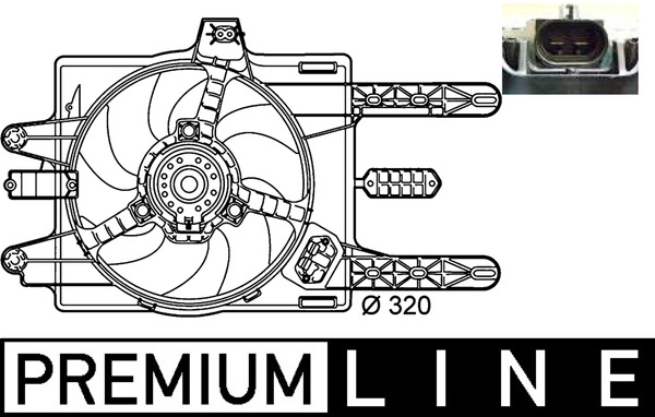 Fan, radiator - CFF 141 000P MAHLE