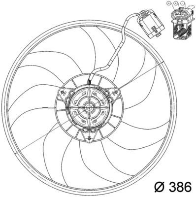 ventiliatorius, radiatoriaus - CFF 160 000P MAHLE