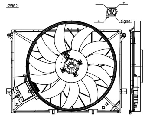 ventiliatorius, radiatoriaus - CFF 172 000S MAHLE