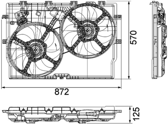 Fan, radiator - CFF 193 000P MAHLE