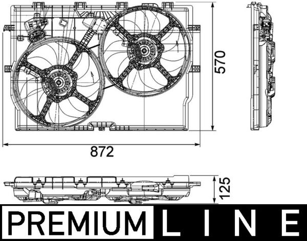 Fan, radiator - CFF 193 000P MAHLE