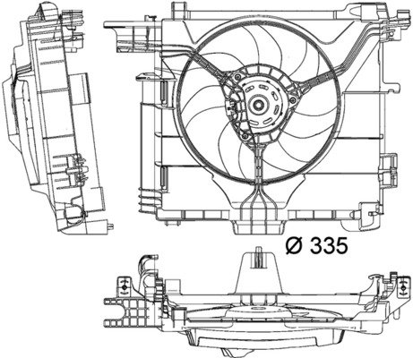 Ventola, Raffreddamento motore - CFF 211 000P MAHLE