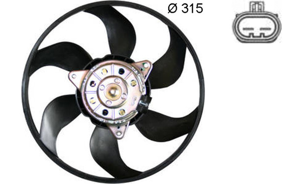 Fan, radiator - CFF 382 000S MAHLE
