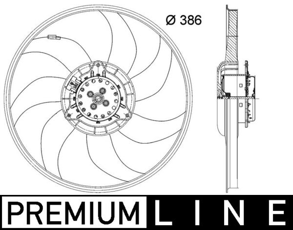 Fan, radiator - CFF 399 000P MAHLE