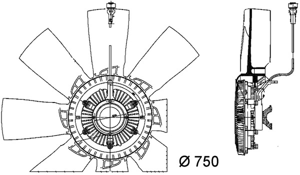 Fan, radiator - CFF 457 000P MAHLE