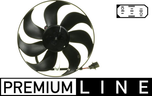 Fan, radiator - CFF 8 000P MAHLE