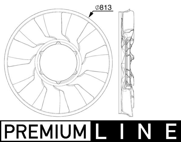 Fan Wheel, engine cooling - CFW 87 000P MAHLE