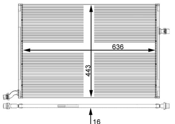 Low Temperature Cooler, intercooler - CIR 25 000P MAHLE
