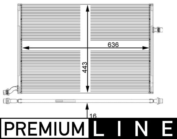 Low Temperature Cooler, intercooler - CIR 25 000P MAHLE