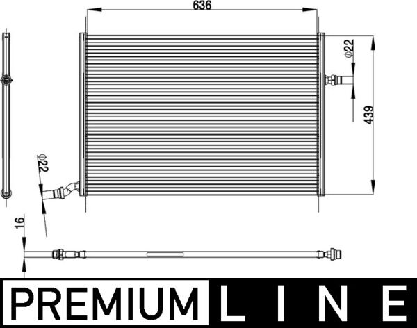 Radiatore bassa temperatura, Intercooler - CIR 26 000P MAHLE
