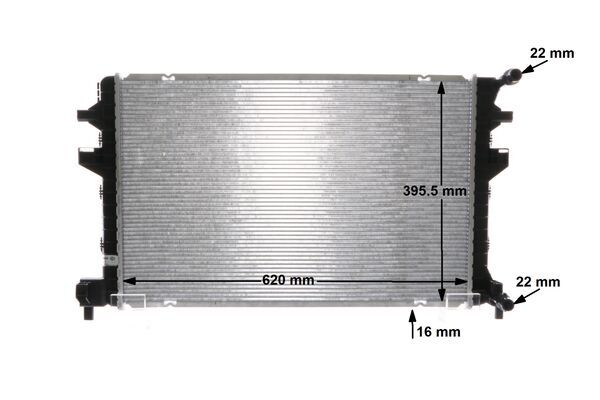 Low Temperature Cooler, intercooler - CIR 34 000S MAHLE
