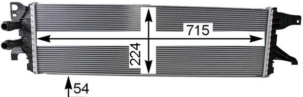 Low Temperature Cooler, intercooler - CIR 8 000P MAHLE