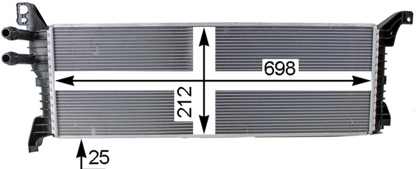 Low Temperature Cooler, intercooler - CIR 9 000P MAHLE