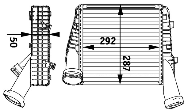 Intercooler - CI 141 000P MAHLE