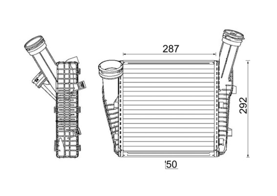 Intercooler - CI 142 000P MAHLE