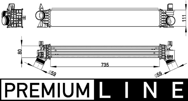Intercooler - CI 148 000P MAHLE
