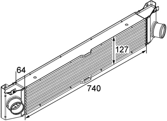 Intercooler, charger - CI 158 000P MAHLE