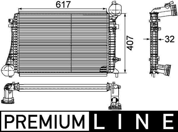 Intercooler - CI 166 000P MAHLE