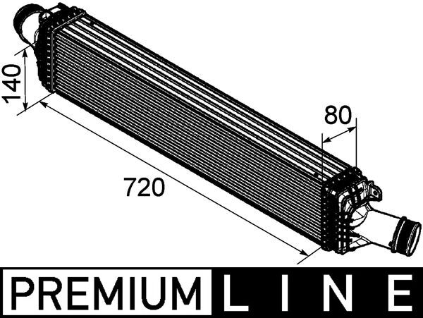 Intercooler, charger - CI 169 000P MAHLE
