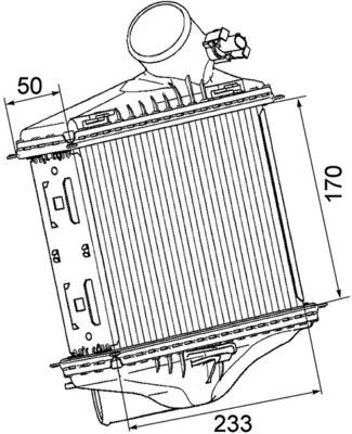 Intercooler, charger - CI 174 000P MAHLE