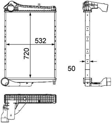 Интеркулер - CI 182 000P MAHLE