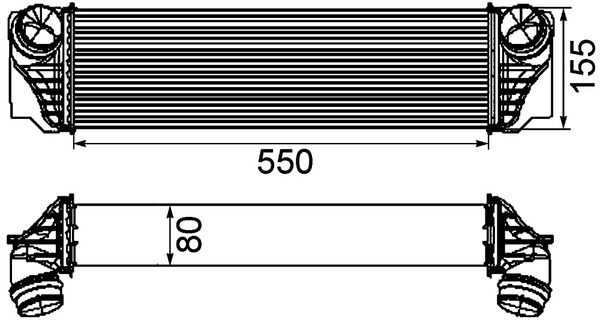 Intercooler - CI 184 000P MAHLE