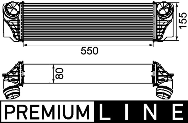 Intercooler - CI 184 000P MAHLE