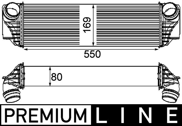 Intercooler - CI 185 000P MAHLE