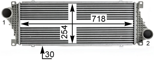 Intercooler, charger - CI 18 000S MAHLE