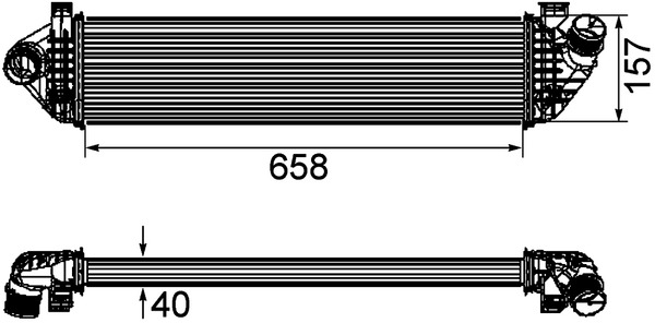 Intercooler, charger - CI 198 000P MAHLE