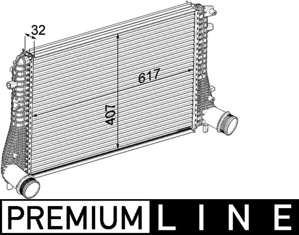 Intercooler, charger - CI 207 000P MAHLE