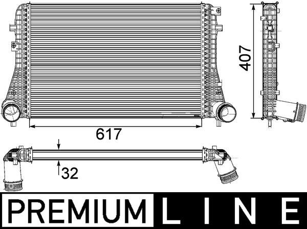 Intercooler - CI 208 000P MAHLE