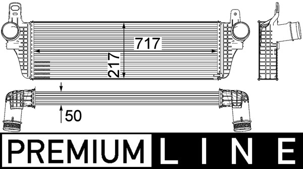 Intercooler, charger - CI 242 000P MAHLE