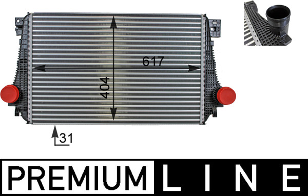 Intercooler - CI 27 000P MAHLE