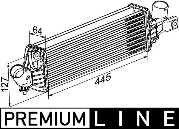 Intercooler, charger - CI 355 000P MAHLE