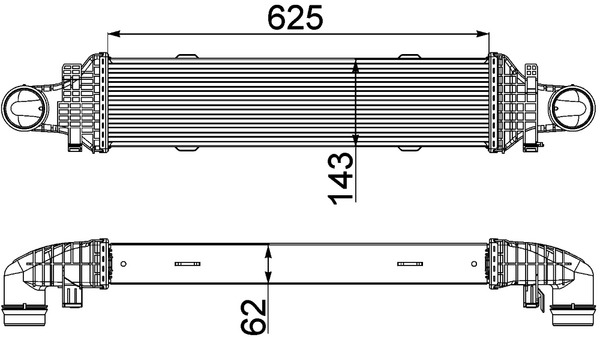 Intercooler - CI 357 000P MAHLE