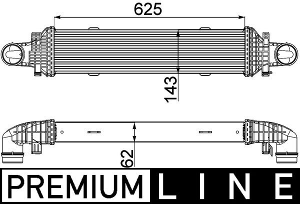 Intercooler - CI 357 000P MAHLE