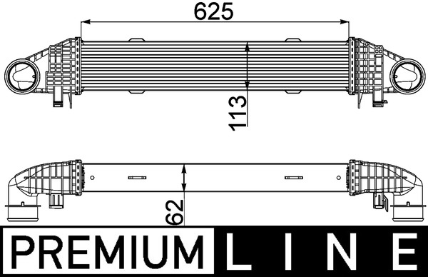 Intercooler, charger - CI 359 000P MAHLE
