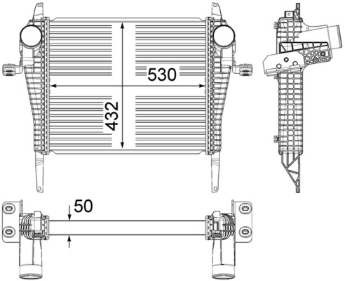 Intercooler - CI 37 000P MAHLE
